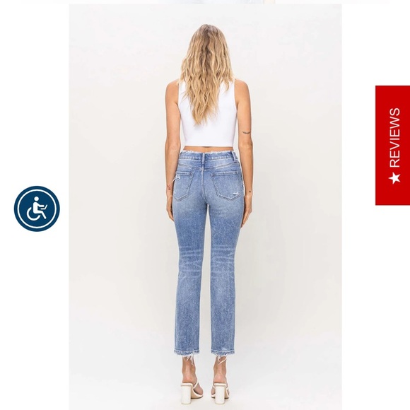 FLYING MONKEY - HIGH RISE CROP SLIM STRAIGHT - F5104 - Picture 12 of 12